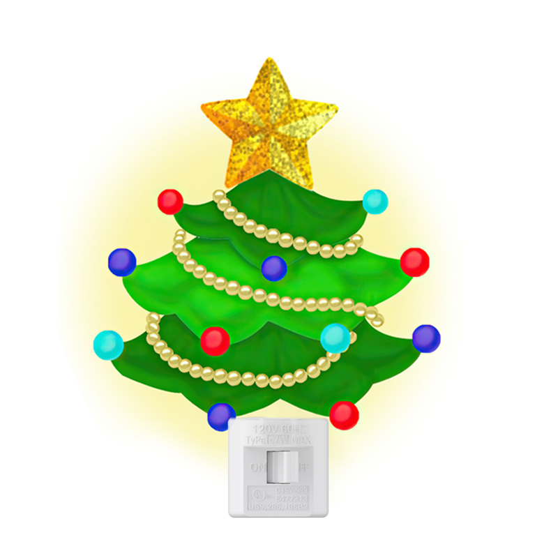 圣誕樹夜燈插頭